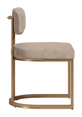 ZUO Velar Dining Chair (Set of 2) Beige & Bronze