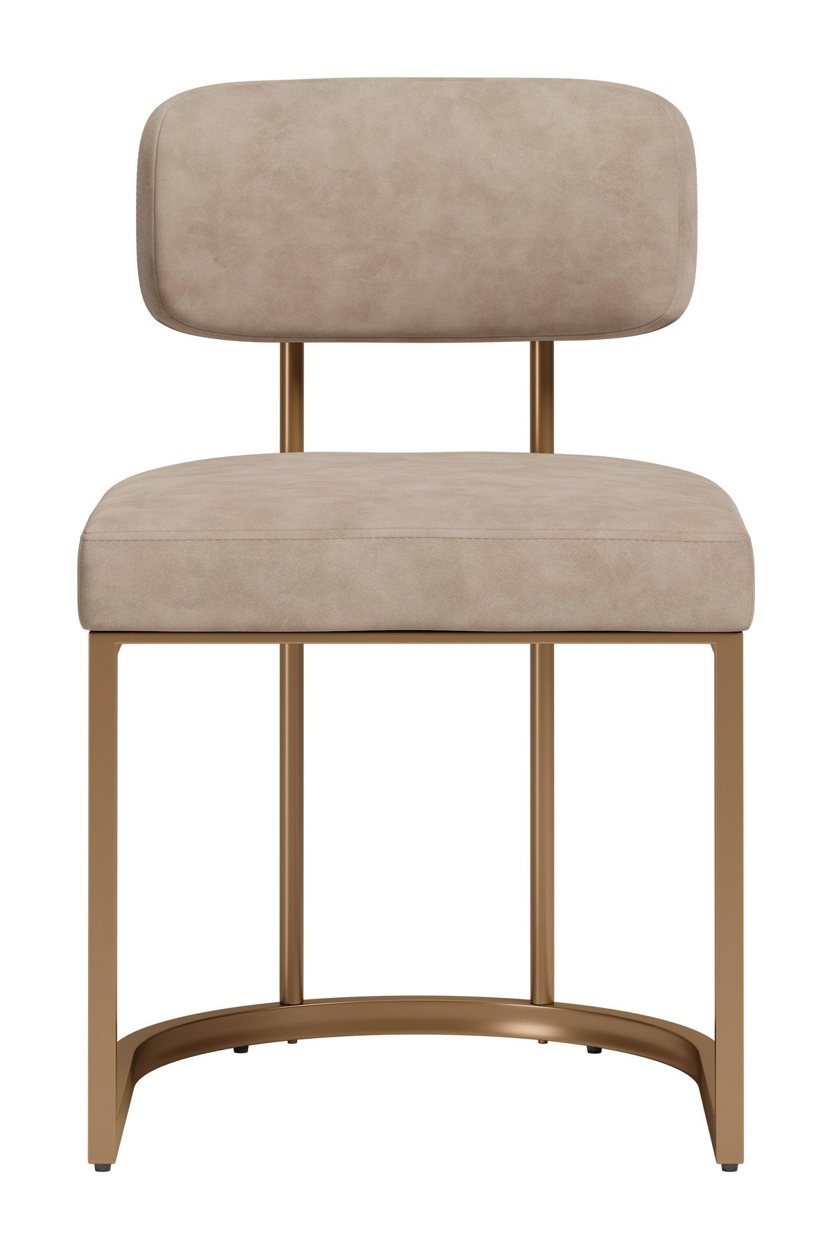 ZUO Velar Dining Chair (Set of 2) Beige & Bronze