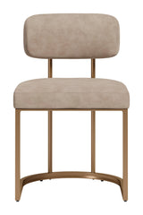 ZUO Velar Dining Chair (Set of 2) Beige & Bronze