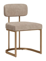 ZUO Velar Dining Chair (Set of 2) Beige & Bronze