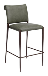 ZUO Freesia Barstool (Set of 2) Olive Green