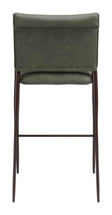 ZUO Freesia Barstool (Set of 2) Olive Green