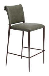ZUO Freesia Barstool (Set of 2) Olive Green