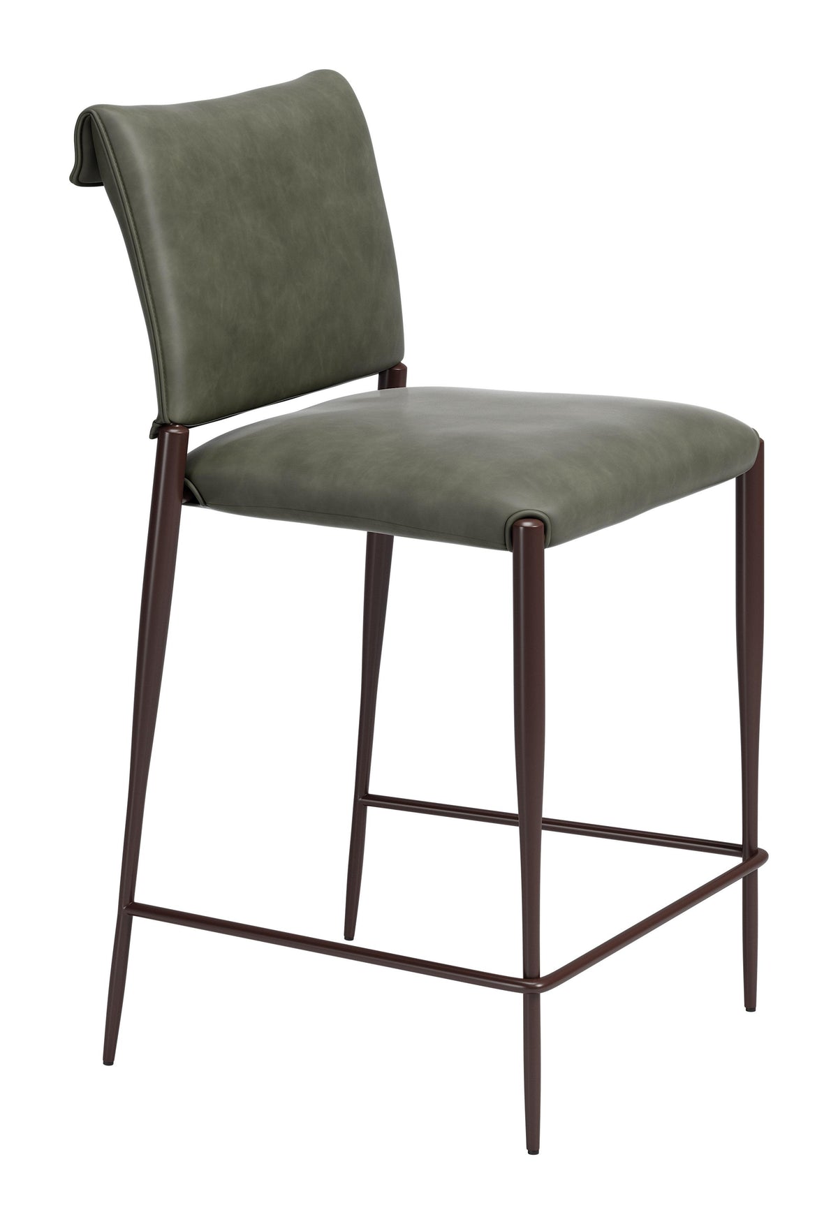 ZUO Freesia Counter Stool (Set of 2) Olive Green