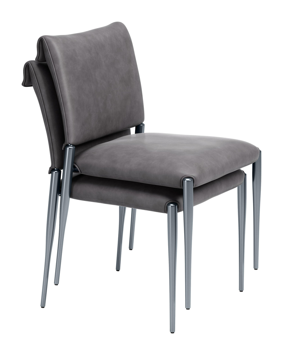 ZUO Freesia Dining Chair (Set of 2) Charcoal Gray