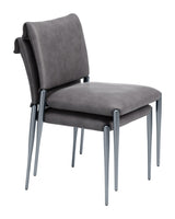 ZUO Freesia Dining Chair (Set of 2) Charcoal Gray