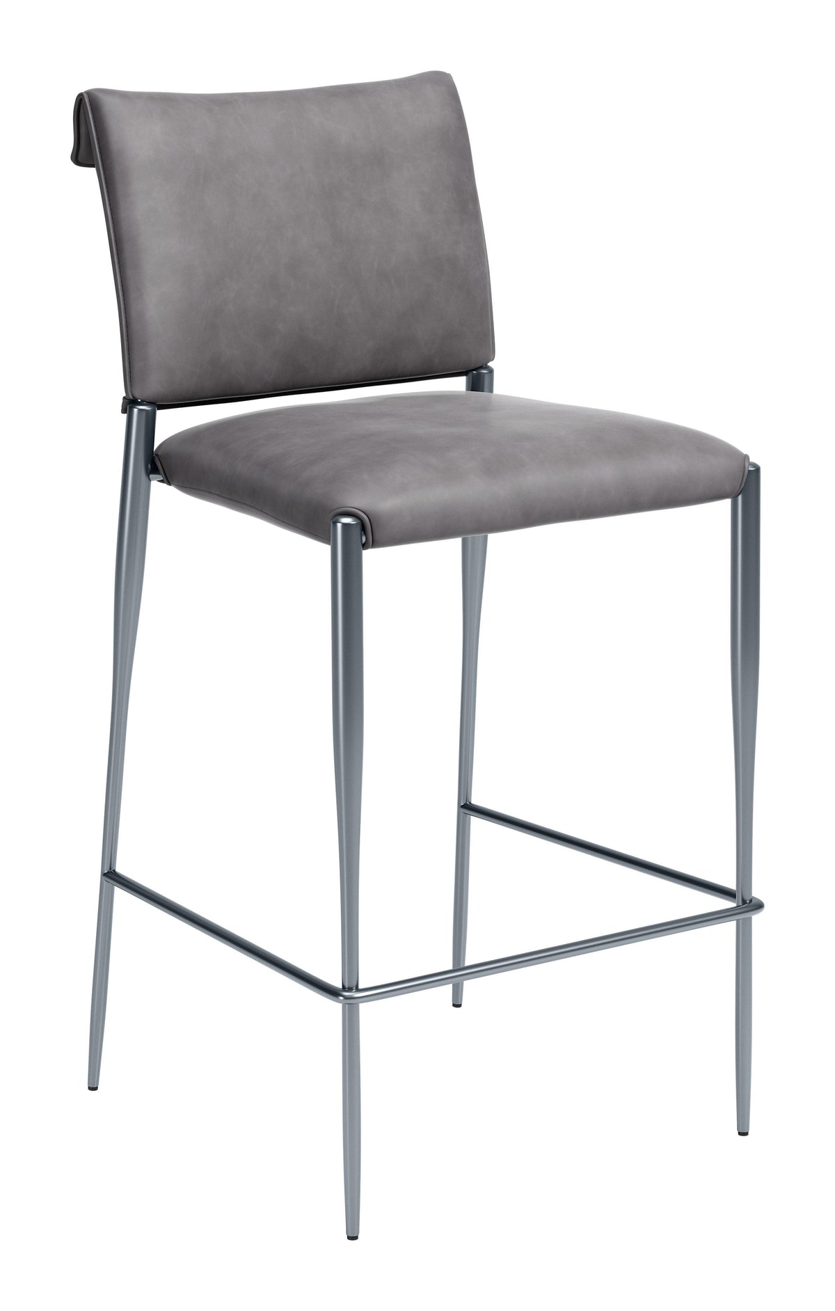 ZUO Freesia Barstool (Set of 2) Charcoal Gray
