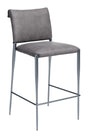 ZUO Freesia Barstool (Set of 2) Charcoal Gray