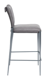 ZUO Freesia Barstool (Set of 2) Charcoal Gray