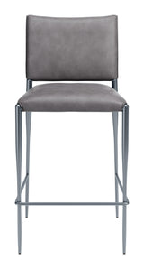 ZUO Freesia Barstool (Set of 2) Charcoal Gray