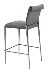 ZUO Freesia Barstool (Set of 2) Charcoal Gray