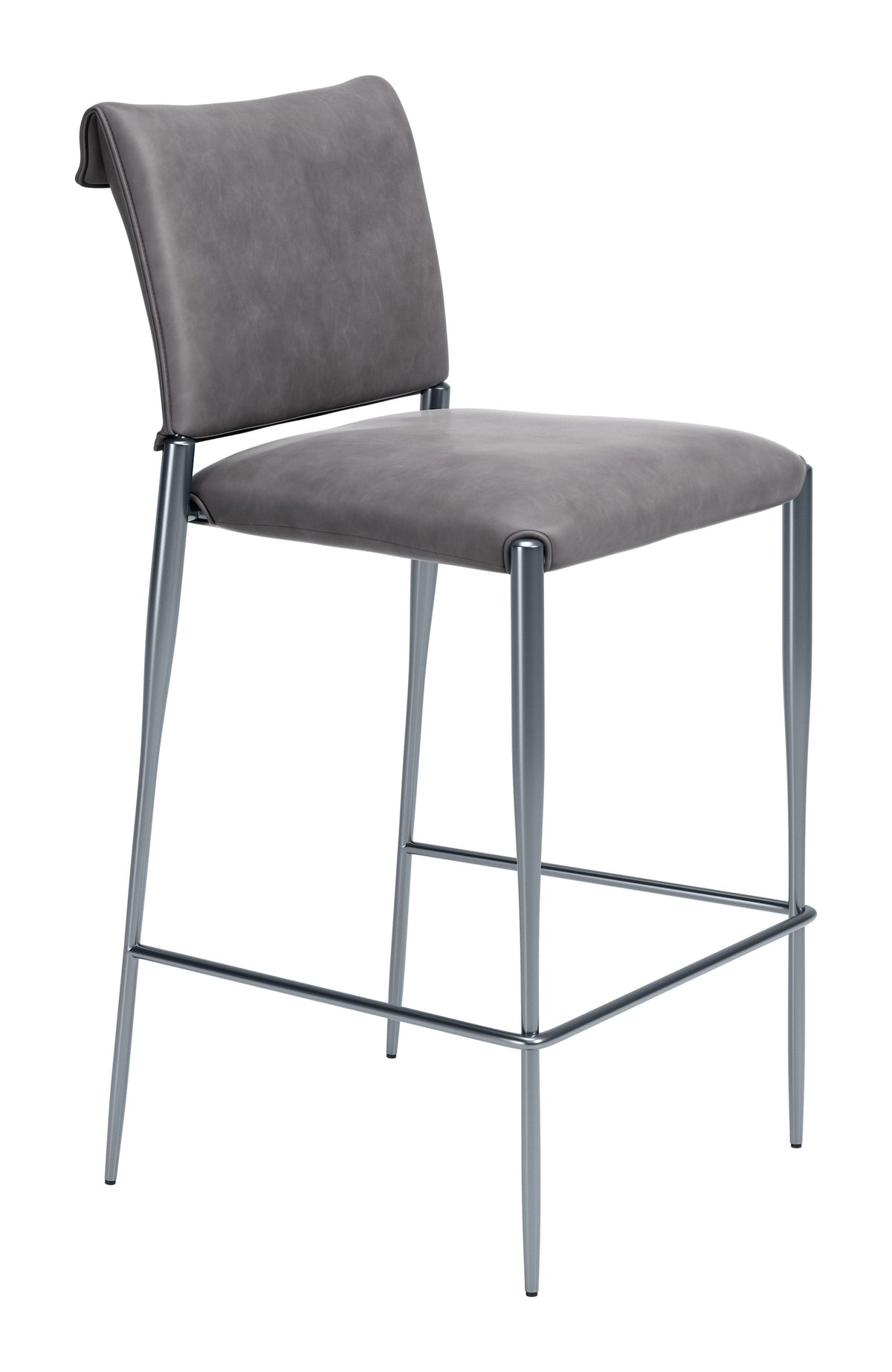 ZUO Freesia Barstool (Set of 2) Charcoal Gray