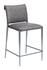 ZUO Freesia Counter Stool (Set of 2) Charcoal Gray
