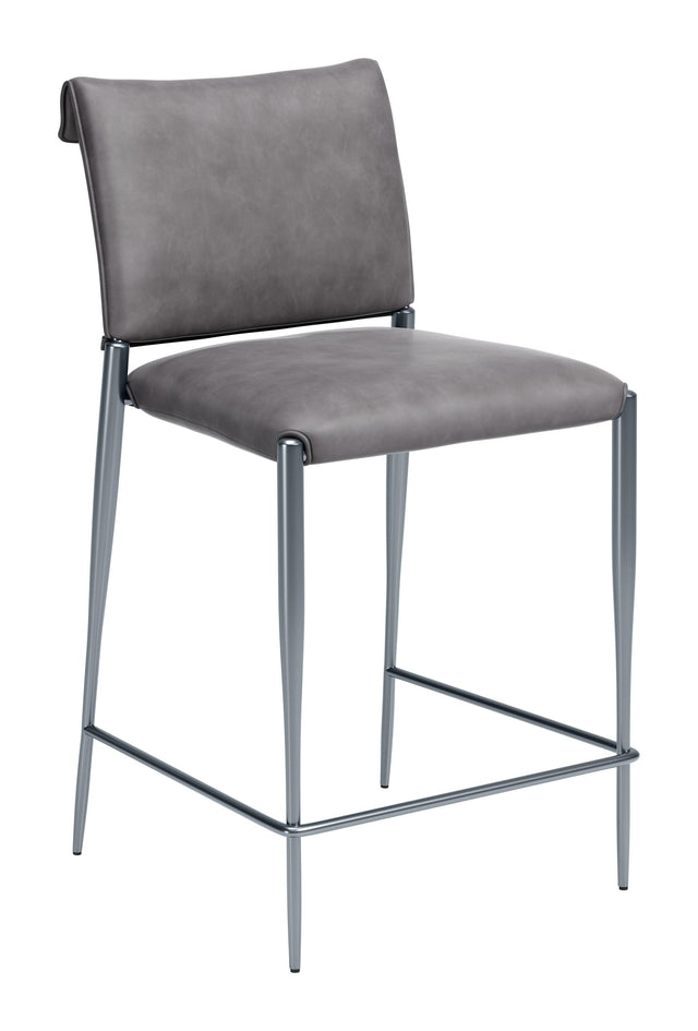 ZUO Freesia Counter Stool (Set of 2) Charcoal Gray