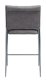ZUO Freesia Counter Stool (Set of 2) Charcoal Gray