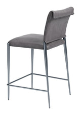 ZUO Freesia Counter Stool (Set of 2) Charcoal Gray