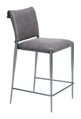 ZUO Freesia Counter Stool (Set of 2) Charcoal Gray