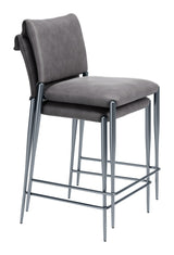 ZUO Freesia Counter Stool (Set of 2) Charcoal Gray