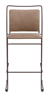 ZUO Verbena Barstool (Set of 2) Brown