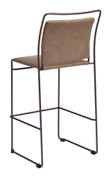 ZUO Verbena Barstool (Set of 2) Brown