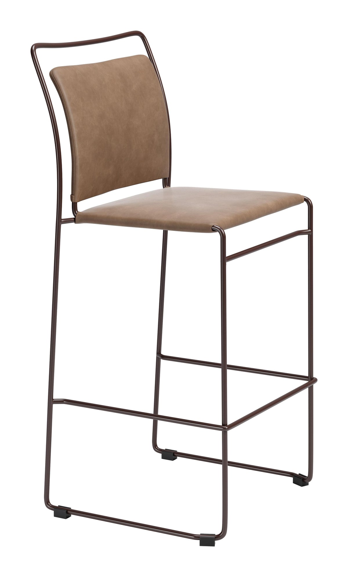 ZUO Verbena Barstool (Set of 2) Brown