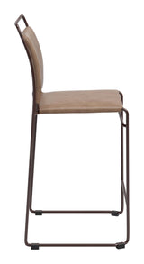ZUO Verbena Counter Stool (Set of 2) Brown