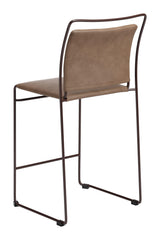 ZUO Verbena Counter Stool (Set of 2) Brown