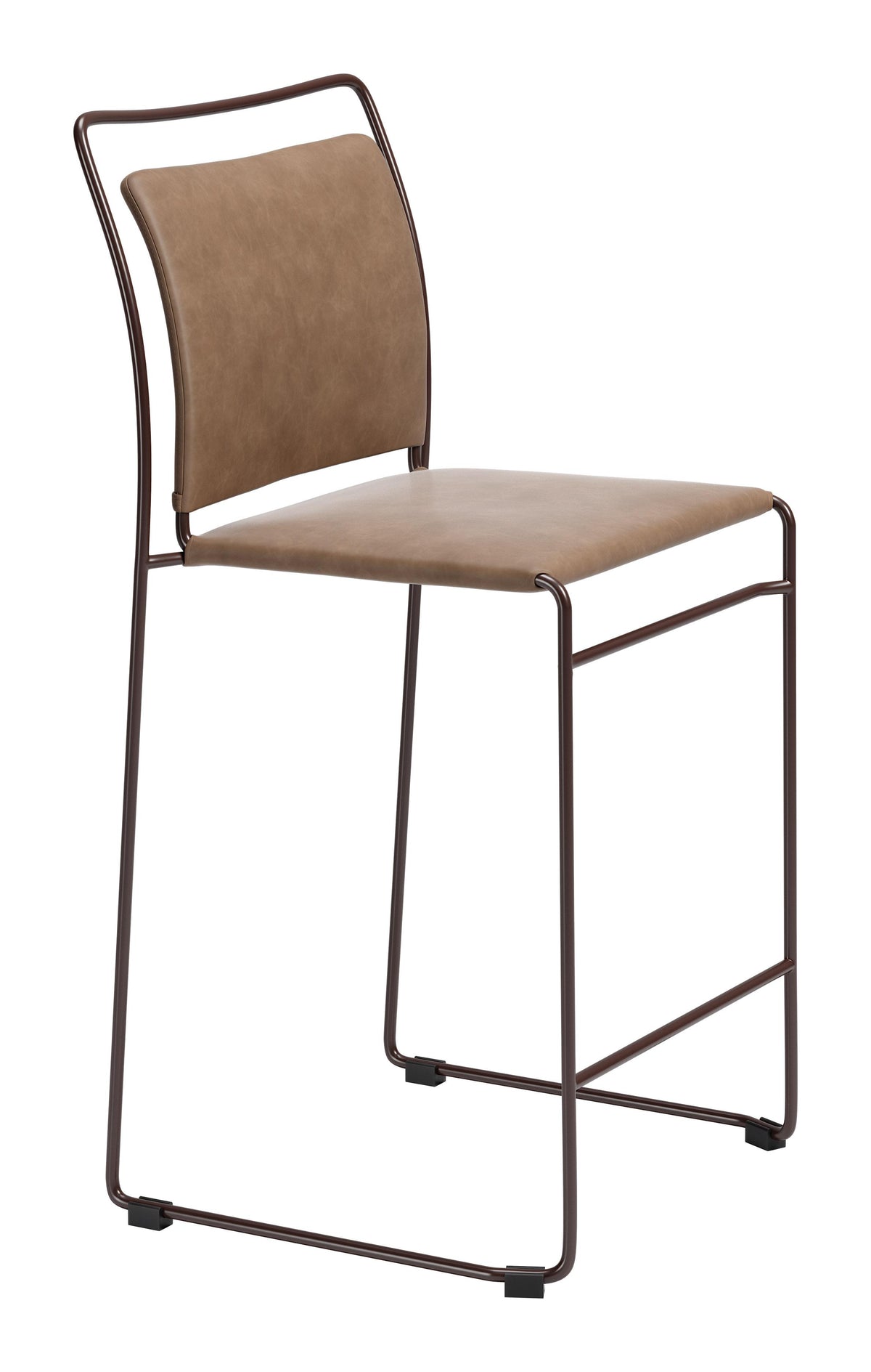ZUO Verbena Counter Stool (Set of 2) Brown