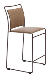 ZUO Verbena Counter Stool (Set of 2) Brown