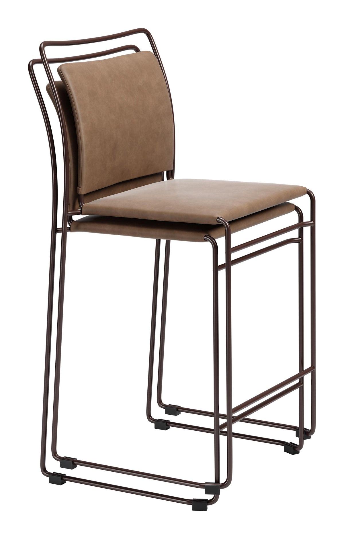 ZUO Verbena Counter Stool (Set of 2) Brown