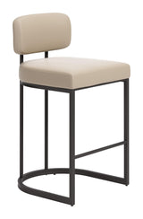 ZUO Velar Counter Stool (Set of 2) Beige & Gray