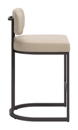 ZUO Velar Counter Stool (Set of 2) Beige & Gray