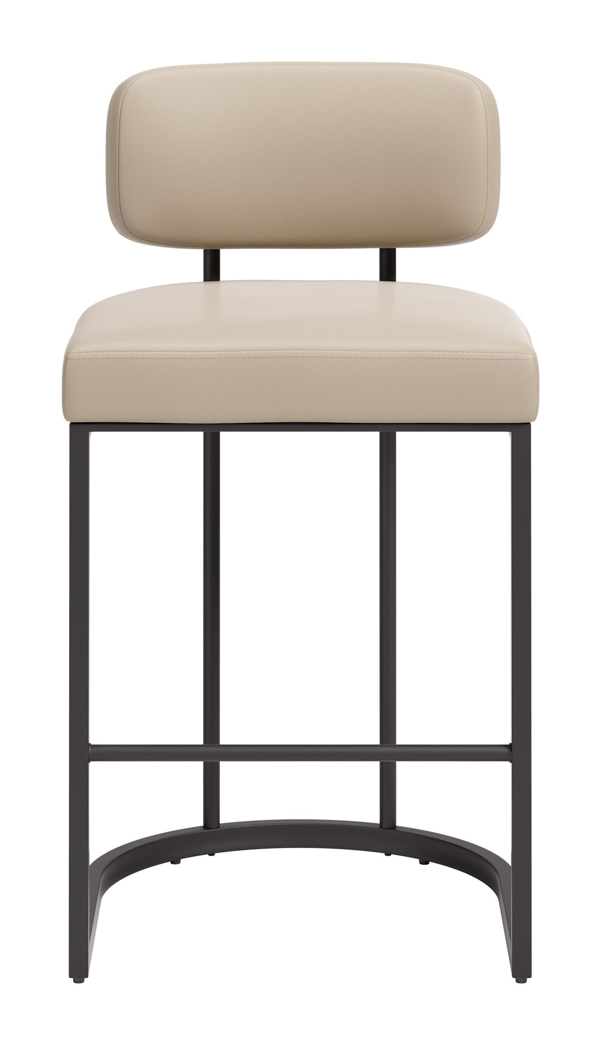 ZUO Velar Counter Stool (Set of 2) Beige & Gray