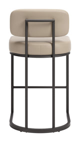 ZUO Velar Counter Stool (Set of 2) Beige & Gray