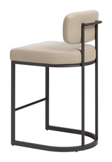 ZUO Velar Counter Stool (Set of 2) Beige & Gray