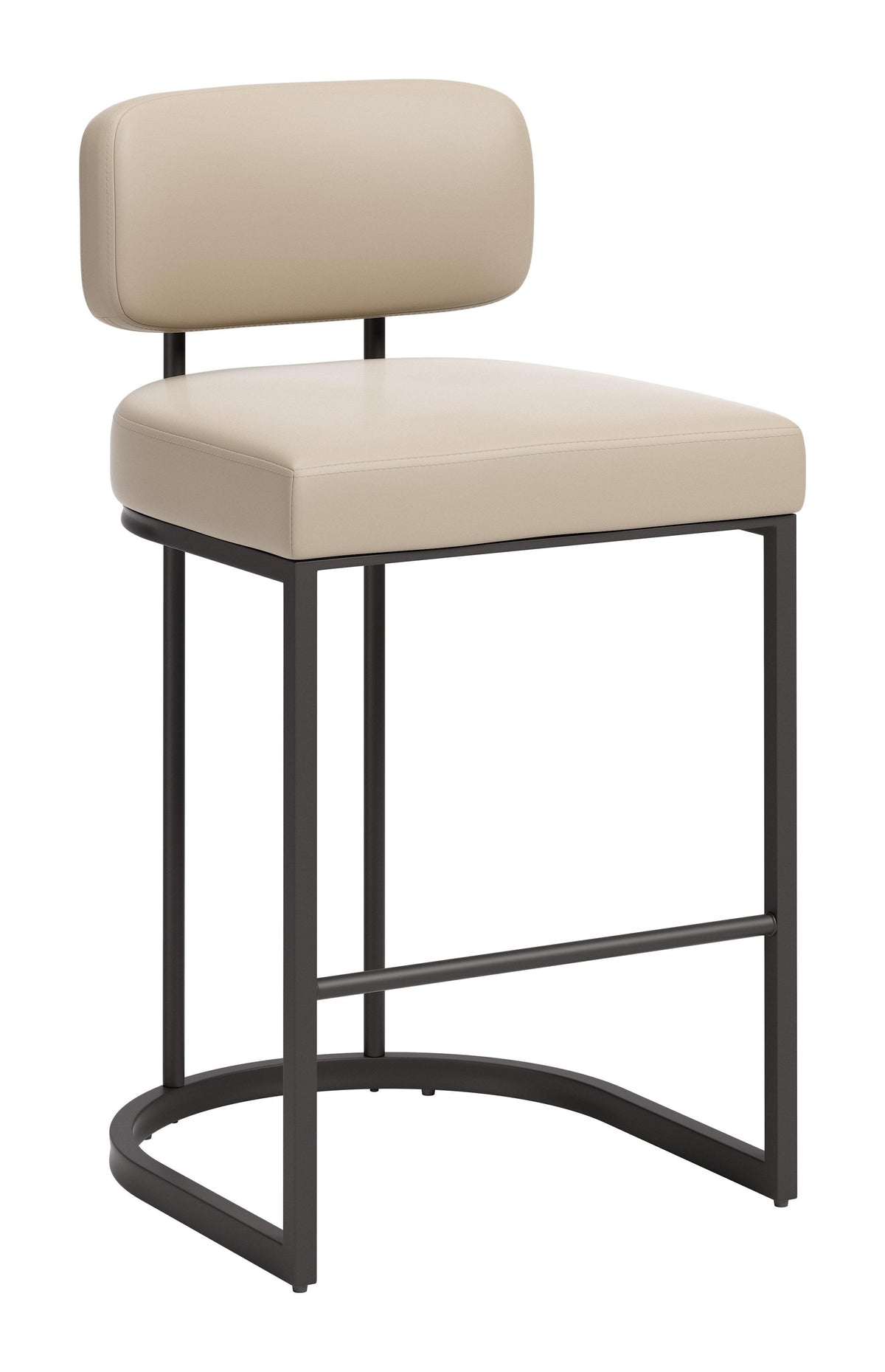 ZUO Velar Counter Stool (Set of 2) Beige & Gray
