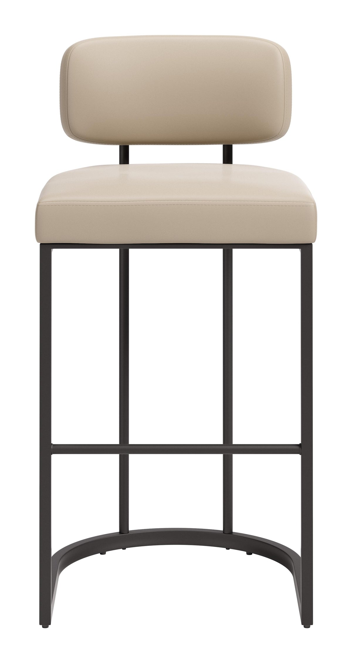 ZUO Velar Barstool (Set of 2) Beige & Gray