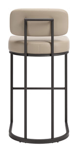 ZUO Velar Barstool (Set of 2) Beige & Gray