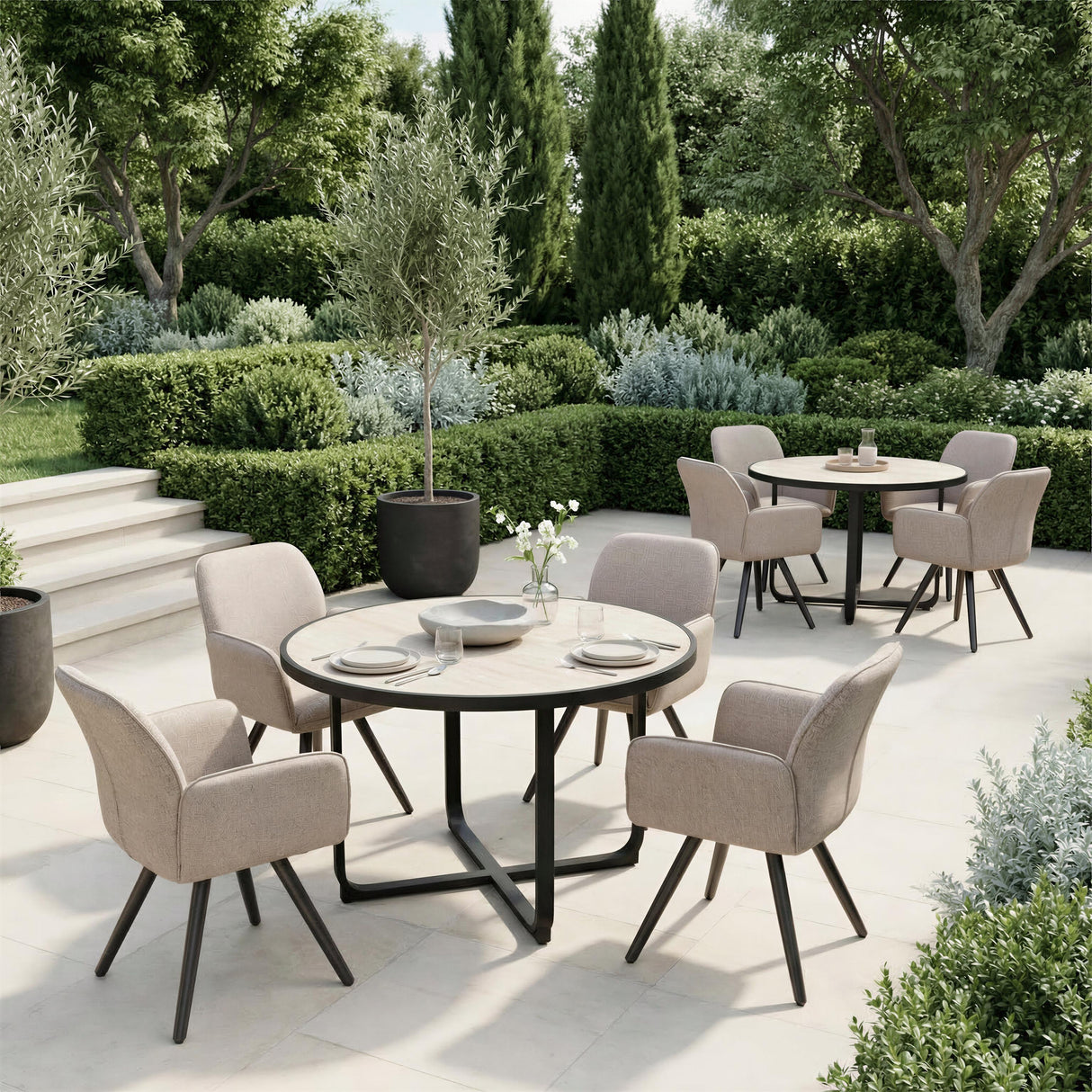 ZUO Sieve Swivel Dining Chair (Set of 2) Beige
