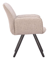 ZUO Sieve Swivel Dining Chair (Set of 2) Beige