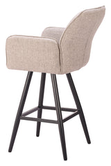 ZUO Sieve Swivel Barstool Beige
