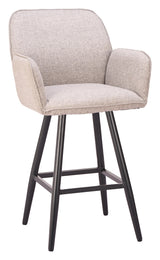 ZUO Sieve Swivel Barstool Beige