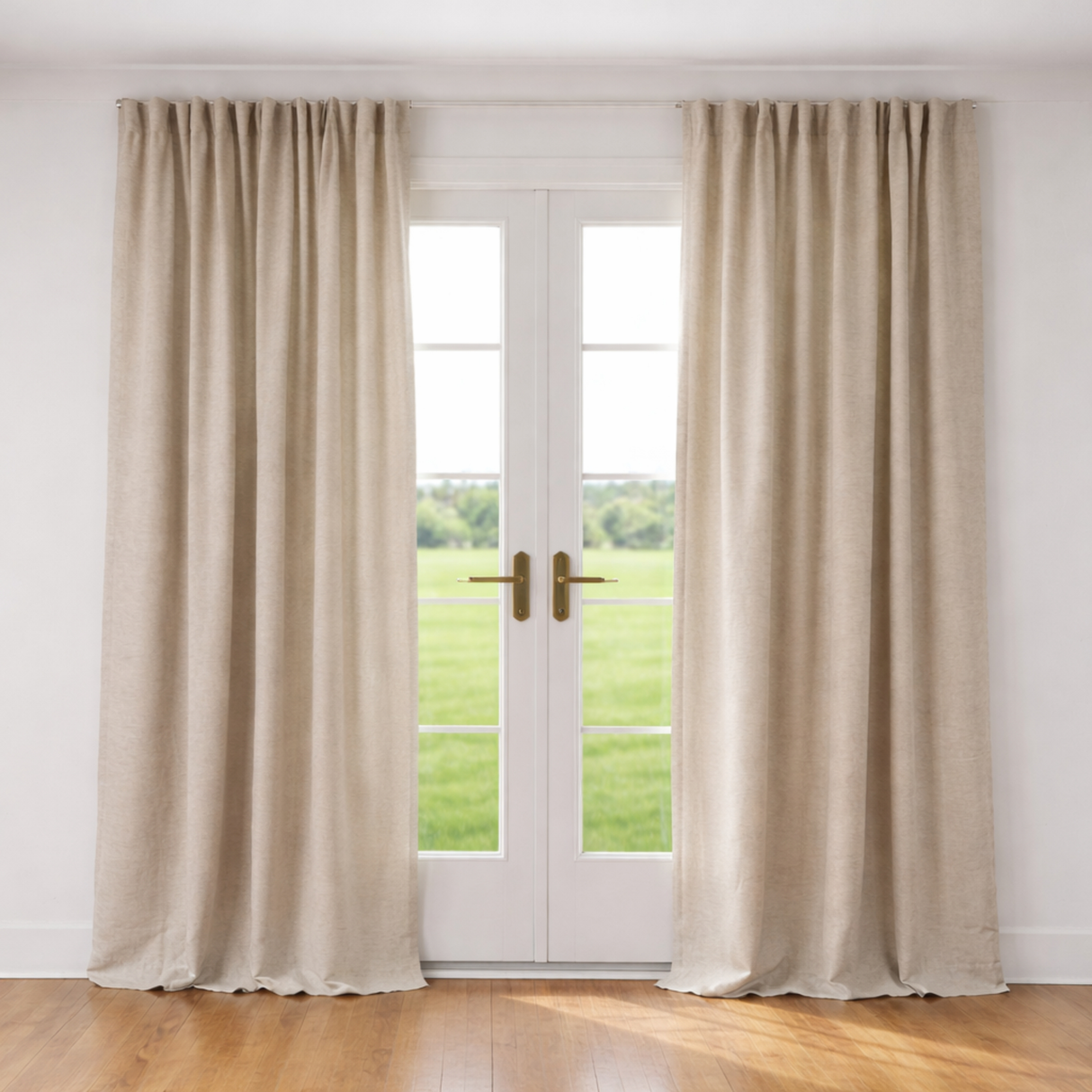 Ann Gish Griege 108x50 Lino Curtain
