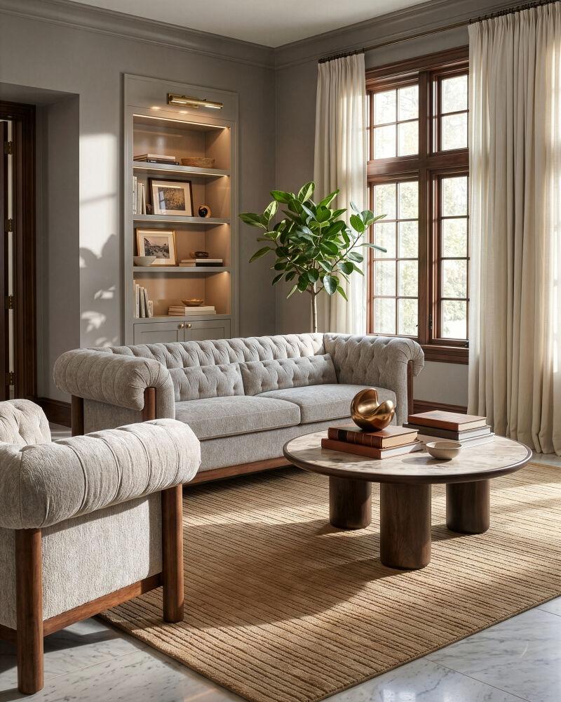 Surya Alden ALDN-001 12"H x 36"W x 16"D Sofa