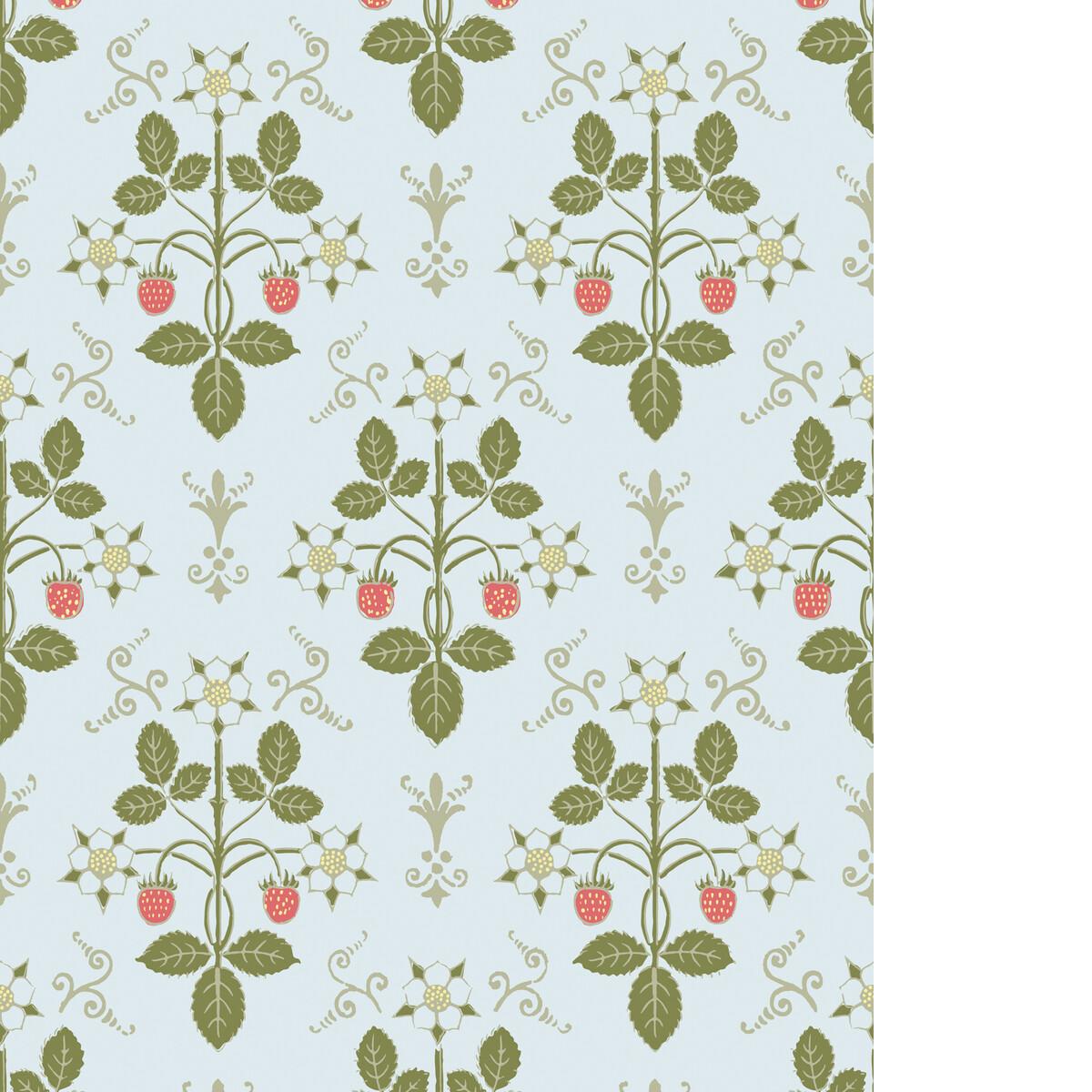 Cole & Son STRAWBERRY OLIVE/BLUE Wallpaper