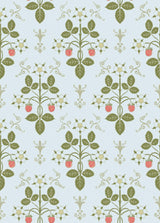 Cole & Son STRAWBERRY OLIVE/BLUE Wallpaper