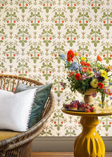 Cole & Son STRAWBERRY POPPY/GREEN Wallpaper