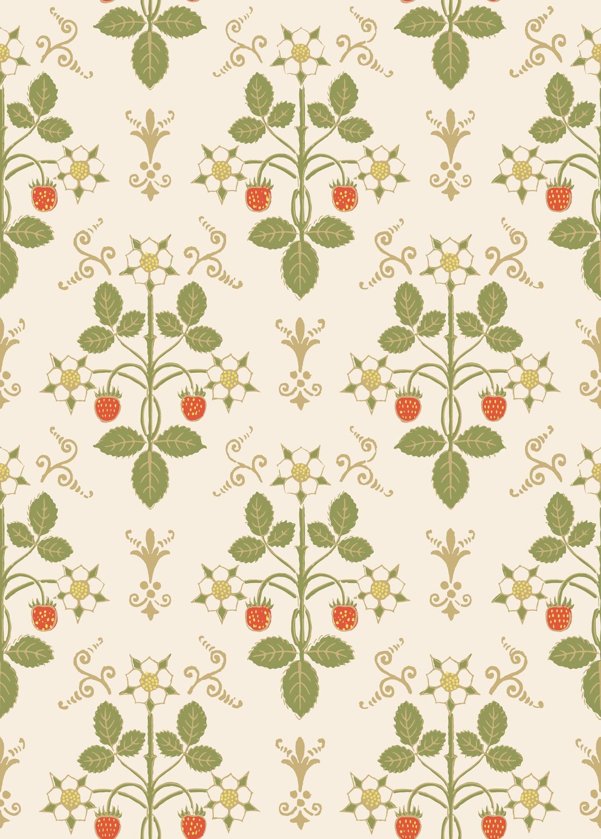 Cole & Son STRAWBERRY POPPY/GREEN Wallpaper