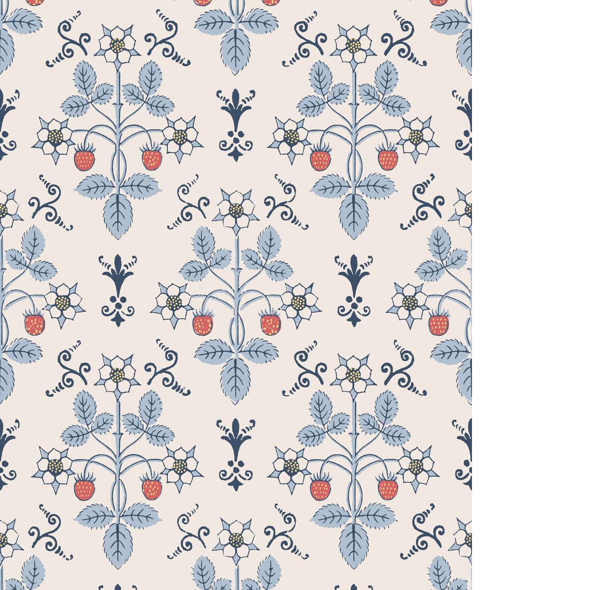 Cole & Son STRAWBERRY BLUE/CREAM Wallpaper