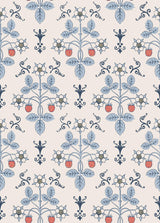 Cole & Son STRAWBERRY BLUE/CREAM Wallpaper